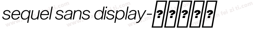 sequel sans display字体转换